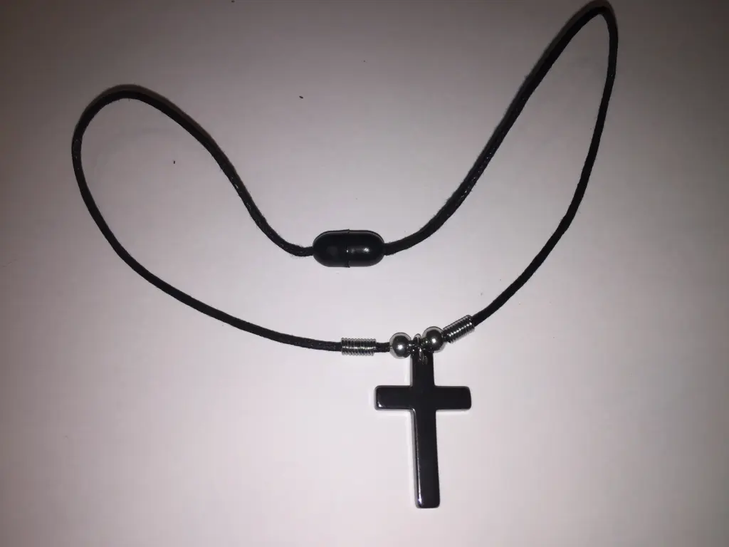 Hematite Cross Necklace