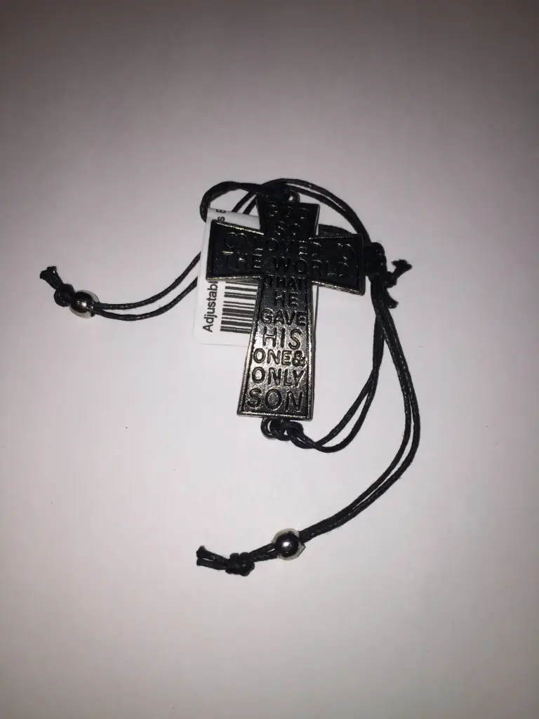 Adjustable Word Cross Bracelets