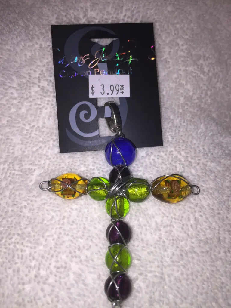 Beaded Cross Pendant