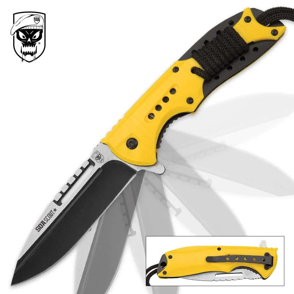 SOA Scout Assisted Opening Pocket Knife - BK3495
