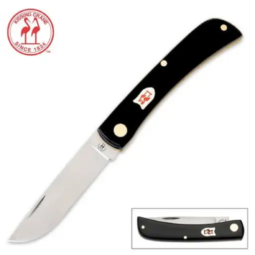 [KC5011] Kissing Crane Pocket Farmer Pocket Knife Black-. KC5011
