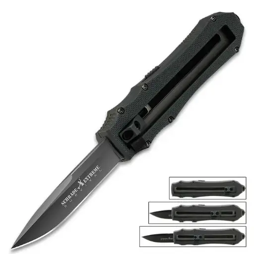 [SCHOTF] Schrade Extreme First Generation OTF Assisted Opening Pocket Knife - Black -SCHOTF